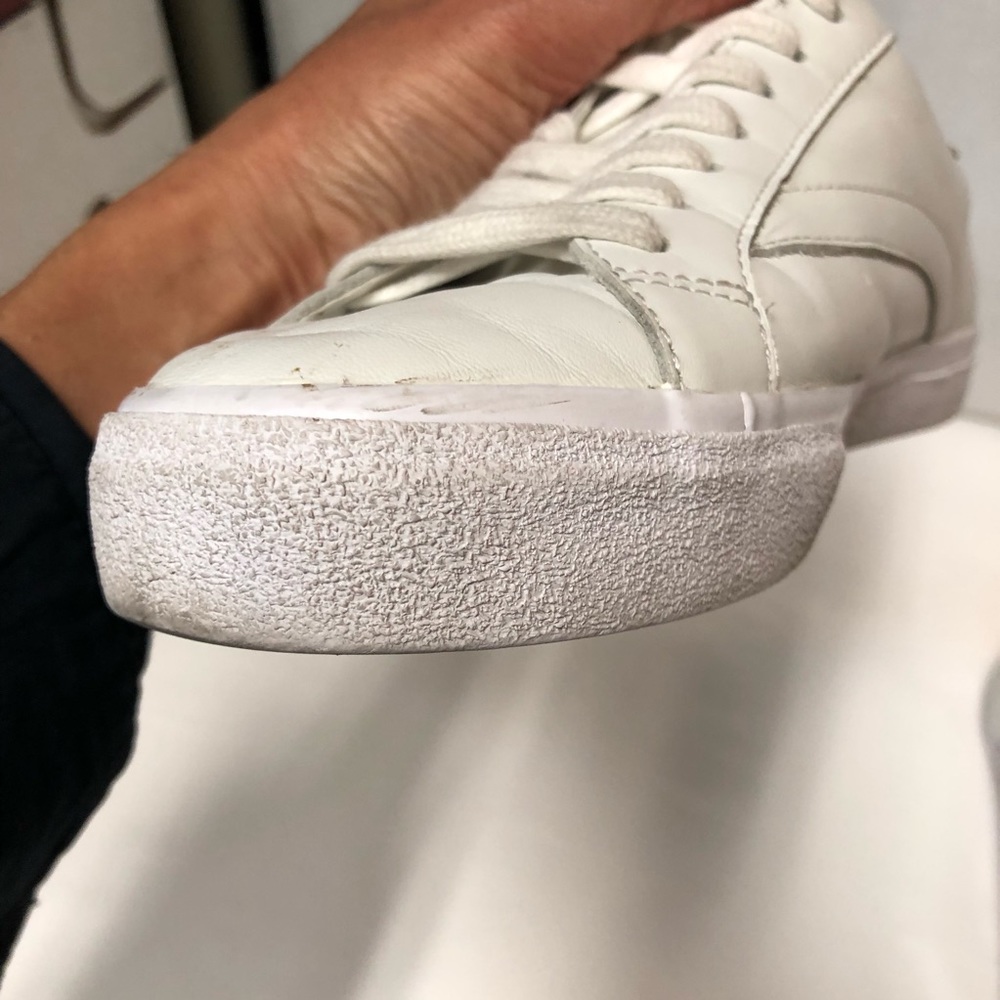 SIDEWALK LOW TOP SNEAKERS 👟 Madewell leather White 7.5 women great shape - Picture 9 of 14
